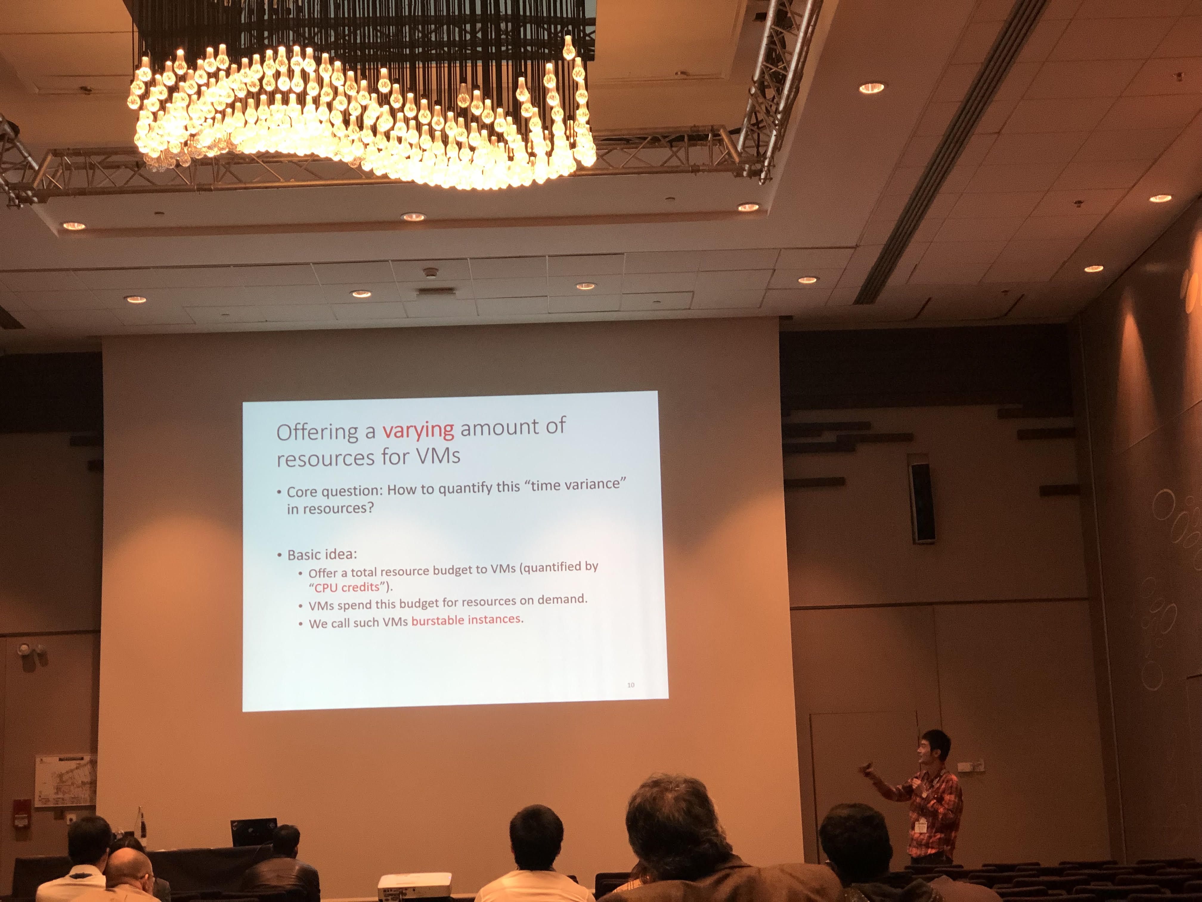 Caption: Jiang presents at the IEEE International Conference on Computer Communications.