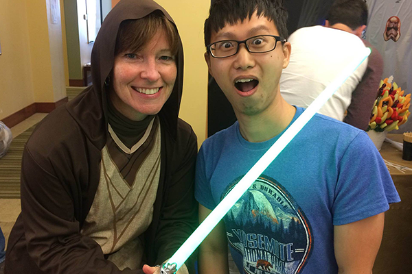 Jedi Knight (Gladys Mercier) with Dennis Liang #MayThe4thBeWithYou