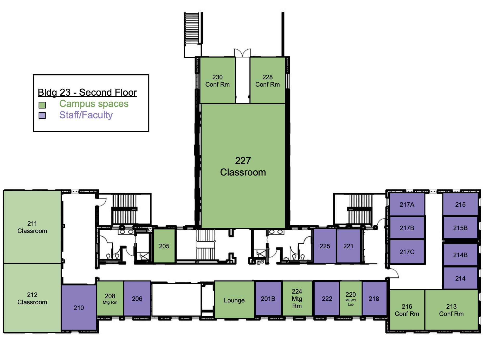 Campus map floor 2